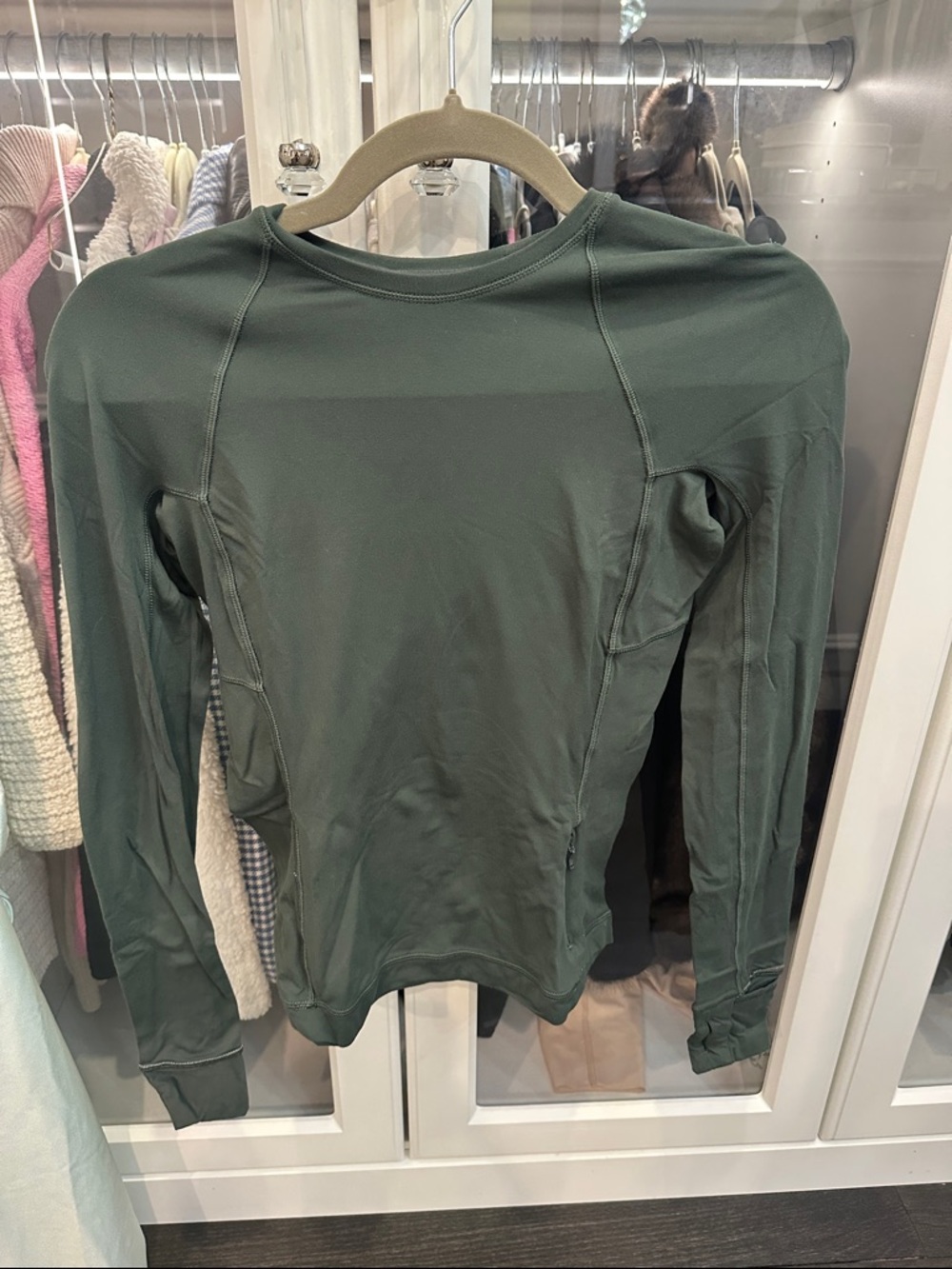 lululemon athletica Forest Green Long-Sleeve Crewneck Top